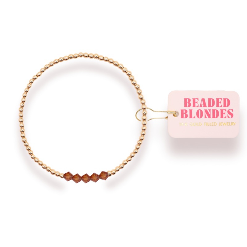 Cocoa Brown Kim Bracelet: Standard 6.75 inch