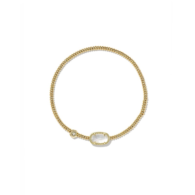 Grayson Gold Stretch Bracelet Ivory Mother of Pearl