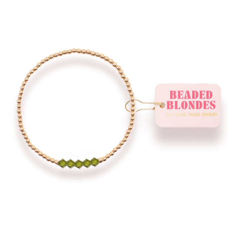 Olive Green Kim Bracelet: Standard 6.75 inch