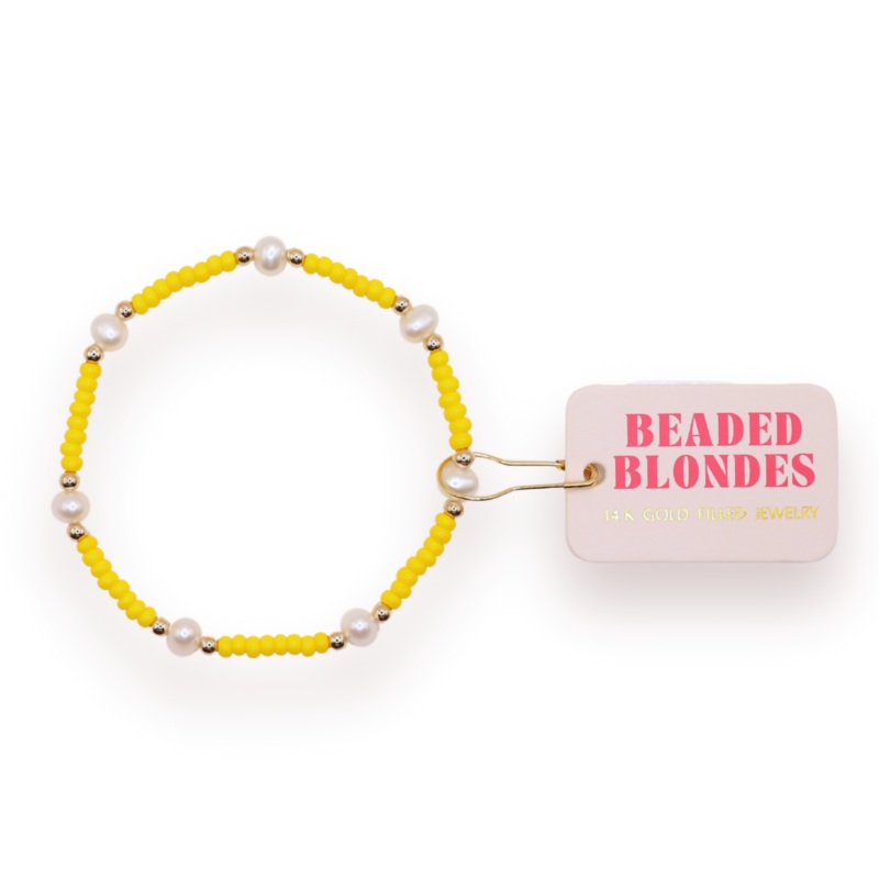 Yellow Pearl Bracelet: Standard 6.75 inch