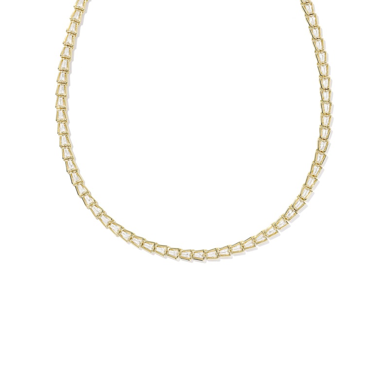 Bella Tennis Necklace Gold|Gold