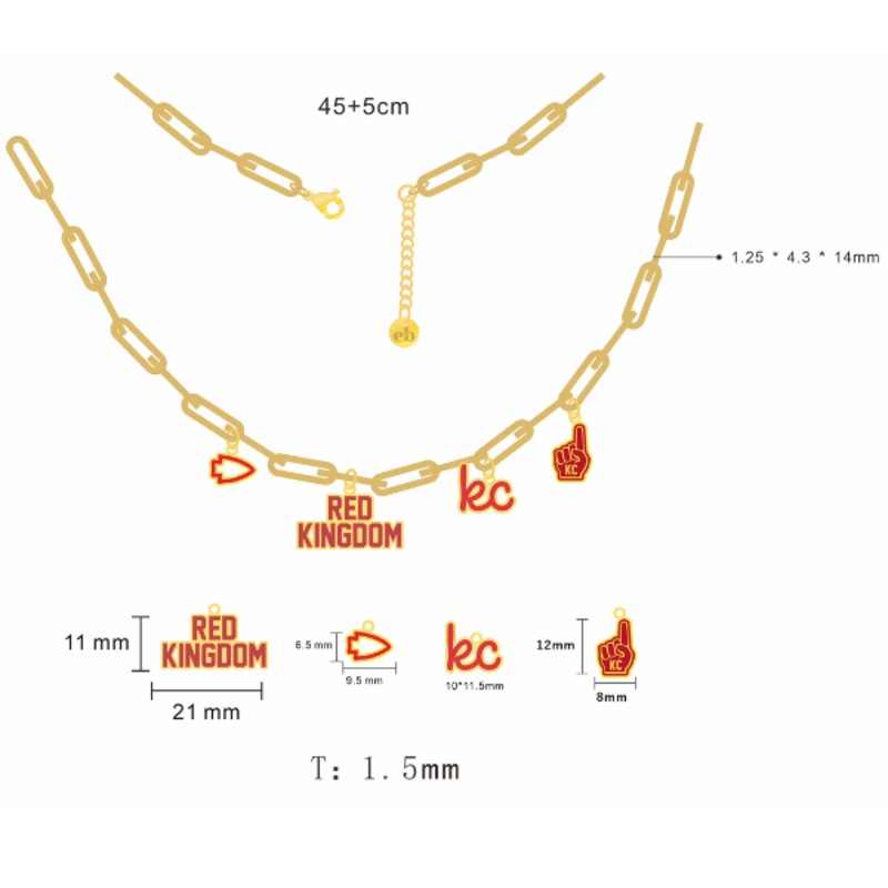 Kansas City Charm Necklace – Red Kingdom