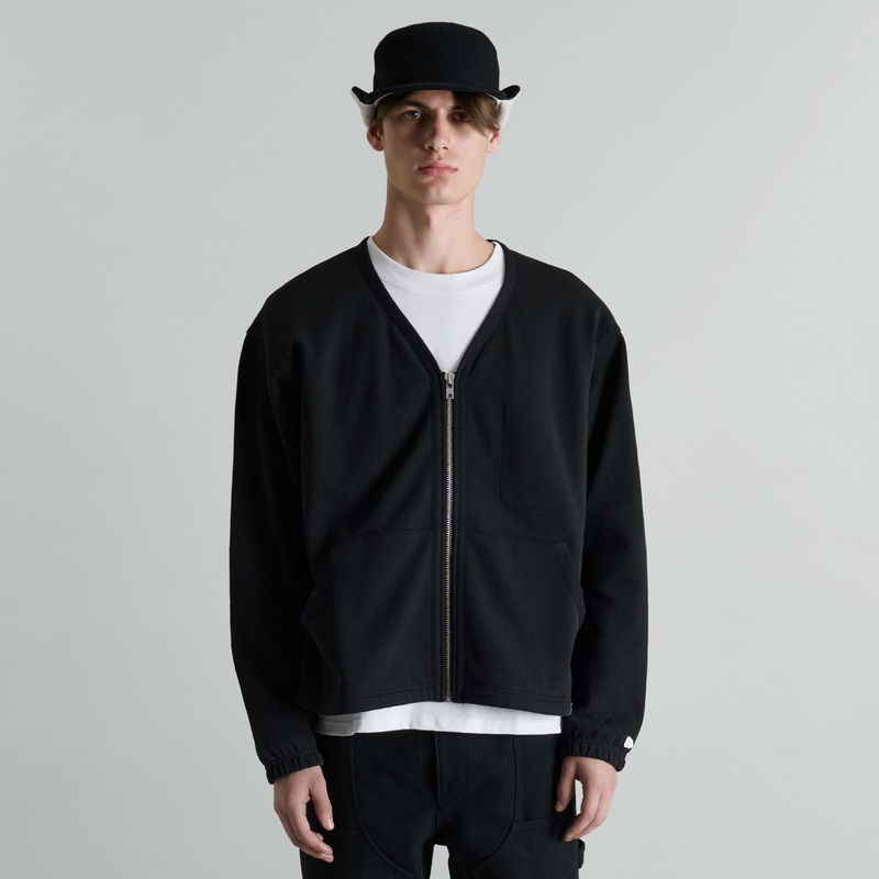 Albright Black Zip Cardigan|S|M|L|XL|XXL